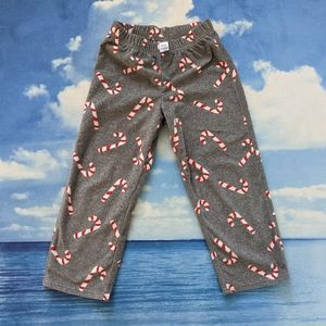 Carter's fleece pj pants holiday theme candycane